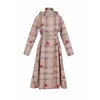 Rainsisters Women's Neutrals Beige Coat With Front Pleats: Blush Of The Crown In Neutral