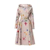 Rainsisters Women's Neutrals Beige Waterproof Trench Coat With Colourful Flower Print: Spring Bloom In Beige
