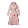 Rainsisters Women's Pink / Purple Fitted & Flared Coat With A-line Skirt In Pink: Cotton Candy In Pink/purple