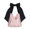Rainsisters Women's Pink / Purple Pink Blossom Bow Tote Bag In Pink/purple