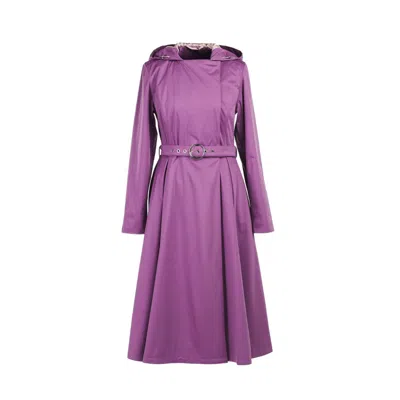 Rainsisters Women's Purple Spring Trench Coat: Lavender Dusk