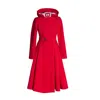 Rainsisters Women's Short Red Waterproof Coat In A-line Cut: Classic Red In Red