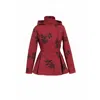 Rainsisters Women's Red Jacket With Detachable Hood: Crimson Heart In Red