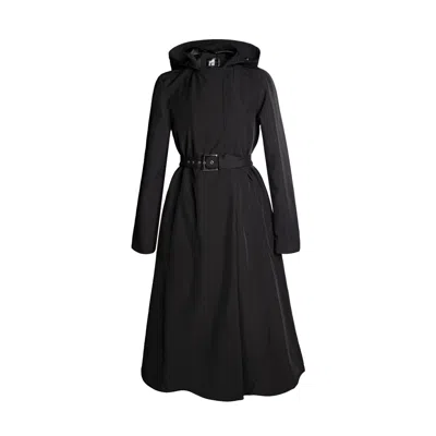 Rainsisters Women's Short Black Waterproof Coat In A-line Cut: Black Classic
