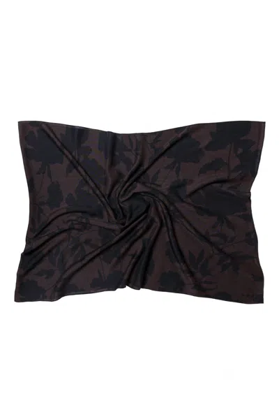 Rainsisters Women's Silk & Wool Scarf In Brown Floral