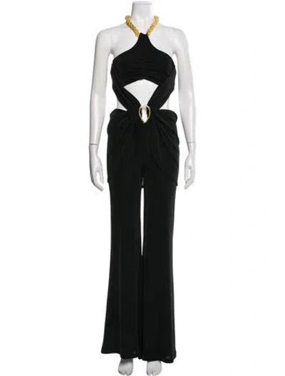 Pre-owned Raisa Vanessa Halterneck Jumpsuit In Black