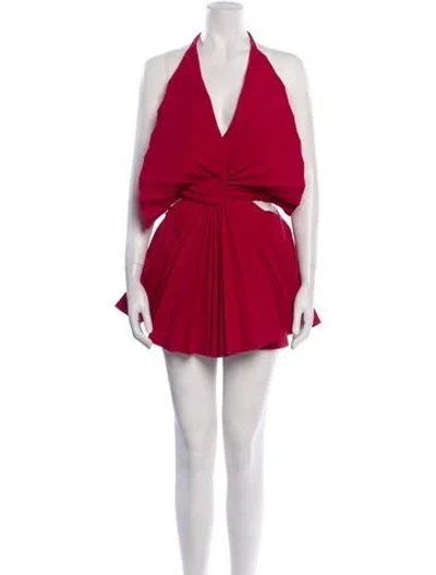 Pre-owned Raisa Vanessa Halterneck Mini Dress In Pink