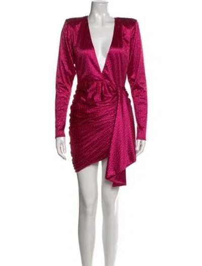Pre-owned Raisa Vanessa V-neck Mini Dress W/ Tags In Pink