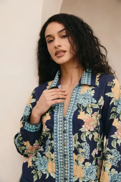 Raishma Amani Navy Shirt In Blue