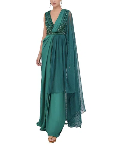 Raishma Anaya Gown In Green