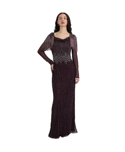Raishma Lainey Gown In Burgundy