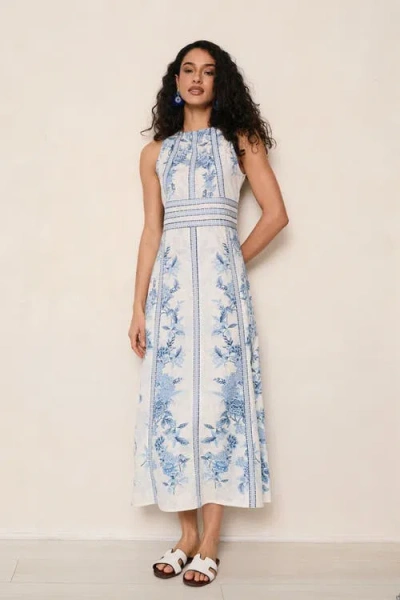 Raishma Lina White Dress In Multi
