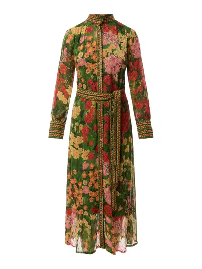 Raishma Olive Dress In Orange