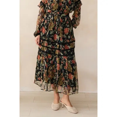 Raishma Renee Black Skirt In Multi