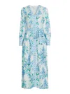 Raishma Aaliyah Blue Cotton Dress In Blue