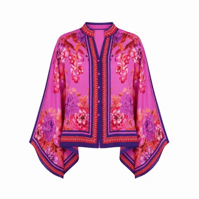 Raishma Women's Alisa Pink Viscose Shirt