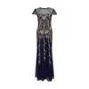 Raishma Women's Blue Maris Gown In Black
