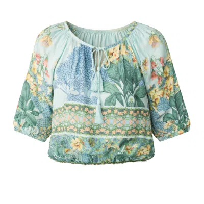 Raishma Women's Blue Tracy Viscose Shirt