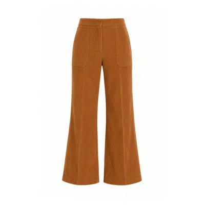 Raishma Women's Brown Seraphina  Trousers In Orange