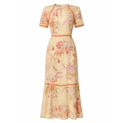 Raishma Women's Mavis Yellow Viscose Dress