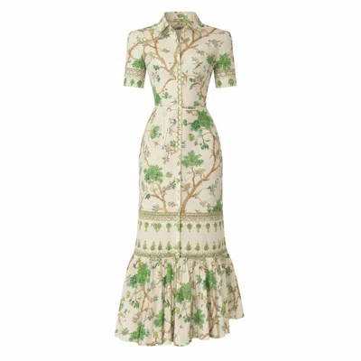 Raishma Miranda Green Dress In White