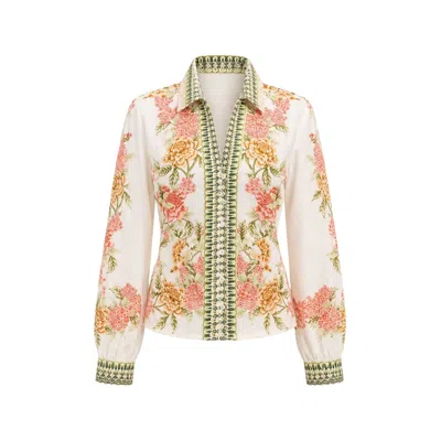 Raishma Women's Neutrals Amani Cream Shirt In Multi