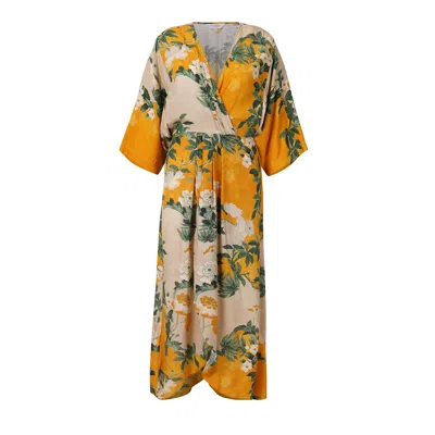 Raishma Women's Orange Sophia Yellow Dress In Multi