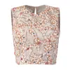 Raishma Women's Pink Blush Crop Top In Multi