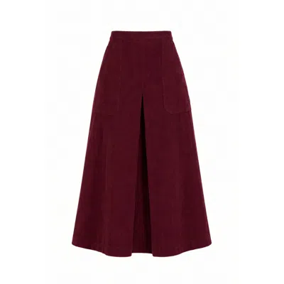 Raishma Women's Red Milan Burgundy  Skirt In Multi