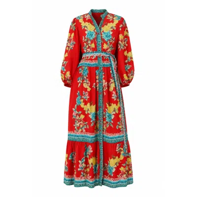 Raishma Tiffany Dress In Red