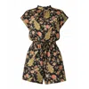 Raishma Samara Black Playsuit In Black
