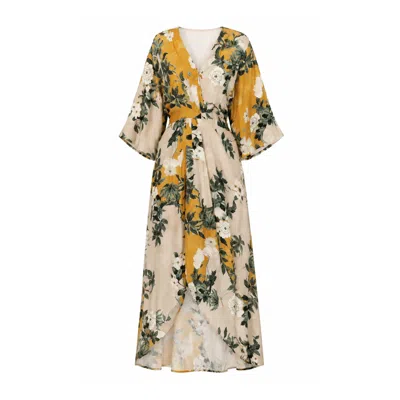 Raishma Women's Sophia Yellow Floral Dress In Multi