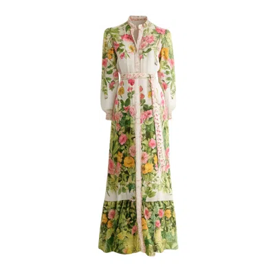 Raishma Women's White Carey Viscose Dress In Multi