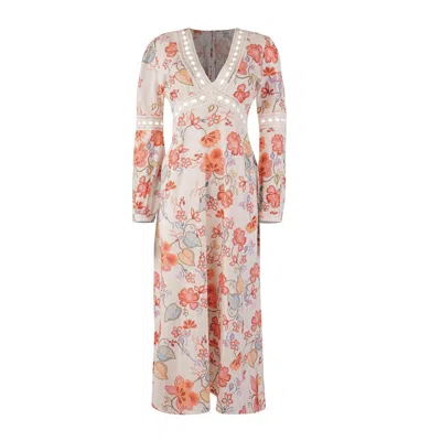 Raishma Women's White Evelyn  Dress In Multi