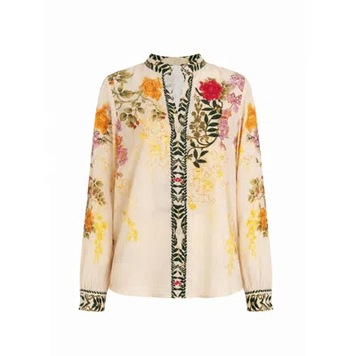 Raishma Women's White Nancy Cream  Shirt