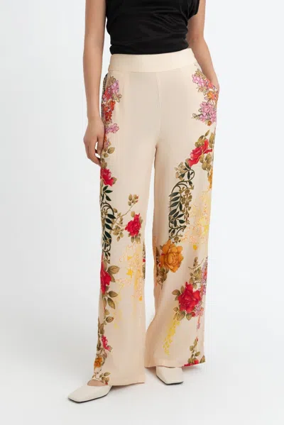 Raishma Women's White Nancy Cream  Trousers