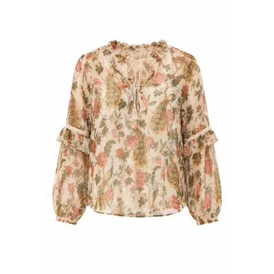 Raishma Women's White Renee Cream  Shirt In Multi