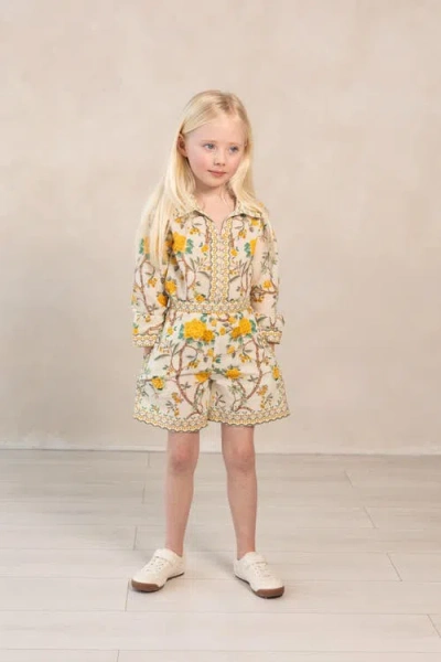 Raishma Kids Elsie Yellow Shirt In Multi