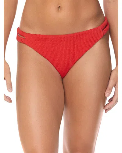 Raisins Juniors' Oahu Ribbed Bikini Bottoms In Red