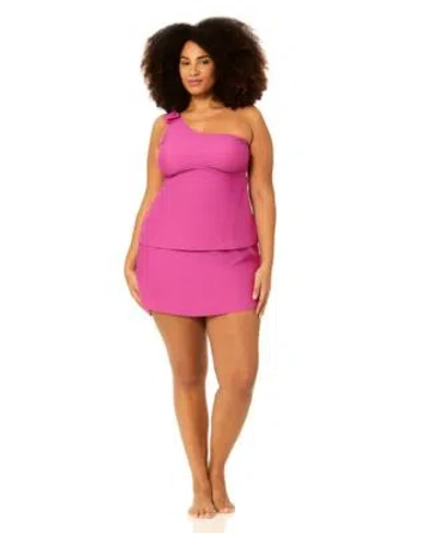 Raisins Curve Plus Size Marita Tankini Bottoms In Pink