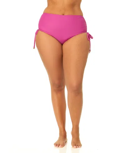 Raisins Curve Plus Size Montevideo High-waist Swim Bottoms In Pink