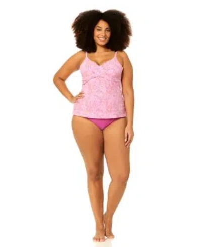 Raisins Curve Plus Size Underwire Aries Printed Swim Tankini Top Bottoms In Multi