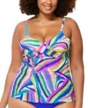 Raisins Curve Trendy Plus Size Aries Underwire Tankini Top