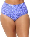Raisins Curve Trendy Plus Size Island Bikini Bottoms In Blue