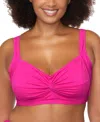 Raisins Curve Trendy Plus Size Sasha Twist-front Bikini Top In Pink
