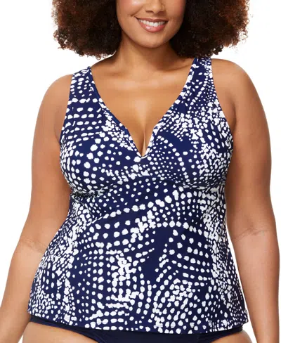 Raisins Curve Trendy Plus Size Tanzania Tankini Top
