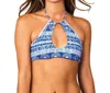 Raisins High Neck Bikini Top In Tahiti Tide In Multi