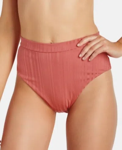 Raisins High Waist Bikini Bottoms - Curve In Pink In Brown