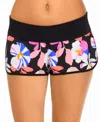 Raisins Juniors' Aloha Printed 2" Pull-on Board Shorts In Black Multi