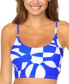 Raisins Juniors' Aruba Printed Bikini Tank Top In Blue